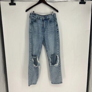 American Eagle Jeans Womens Size 8 Mom Straight Jean Distressed